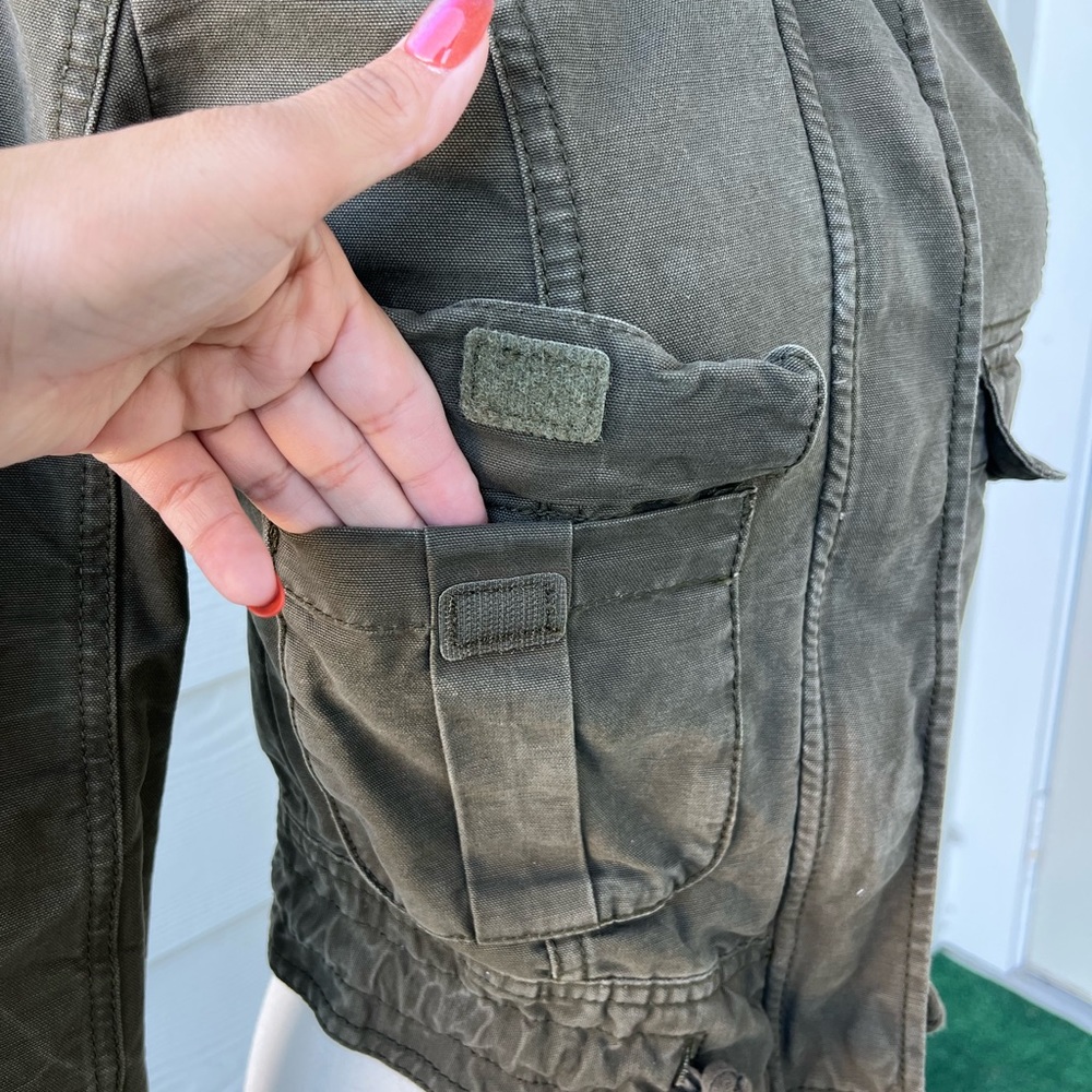 Abercrombie & Fitch military cropped jacket size XS - Picture 8 of 10